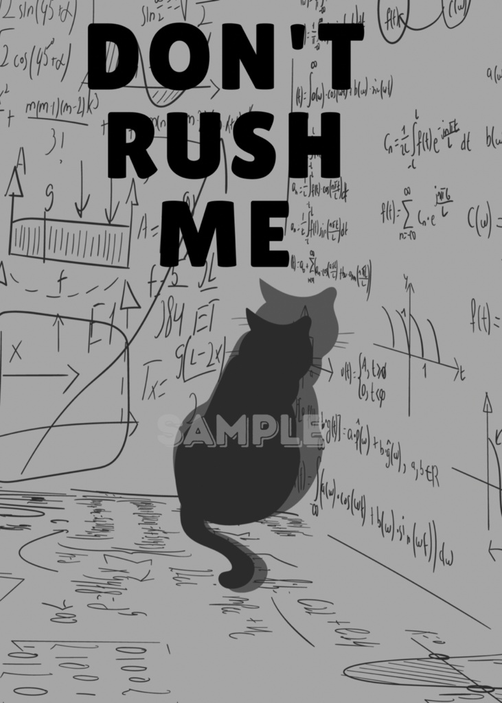 Don’t Rush Me – かわいい猫のミニマルポスター | Funny Cat Wall Art Digital Download
