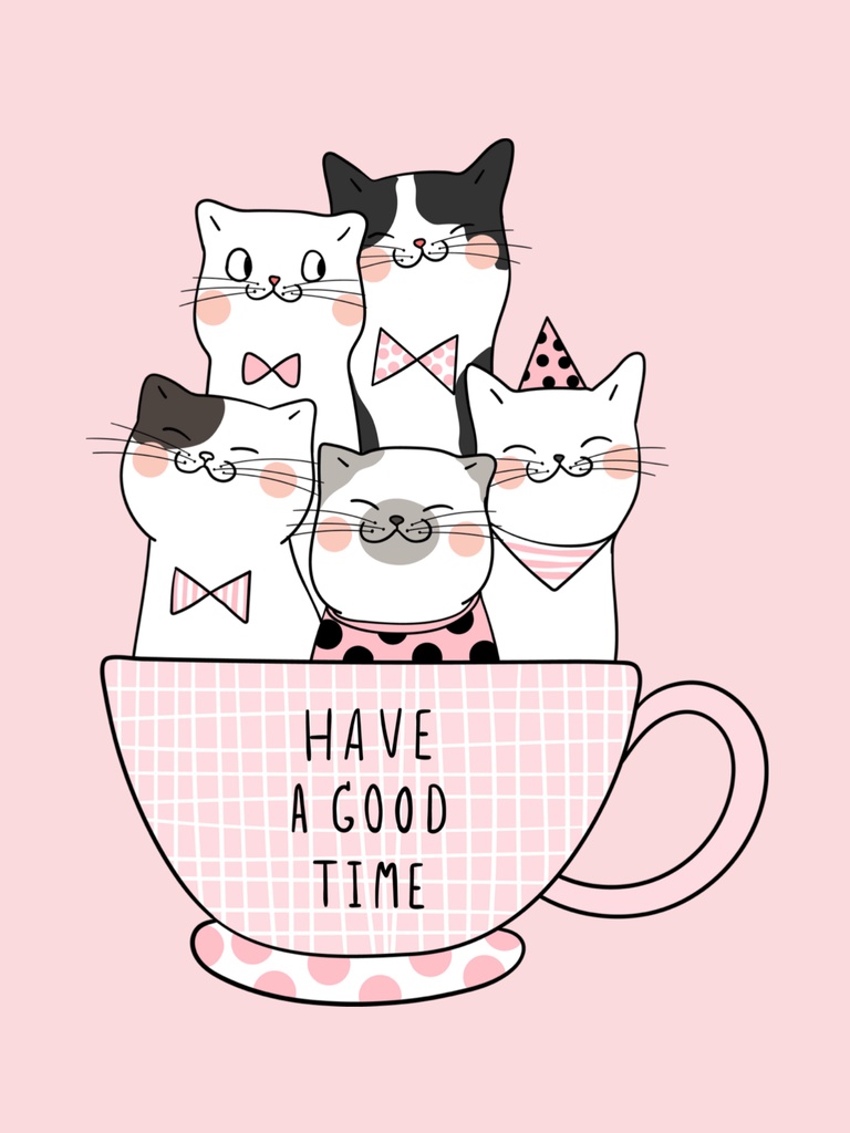 猫 イラスト 可愛い|かわいい 猫ポスター 子供部屋・ベビールーム向け 癒し パステル デジタルダウンロード | Kawaii Cat Nursery Wall Art Printable