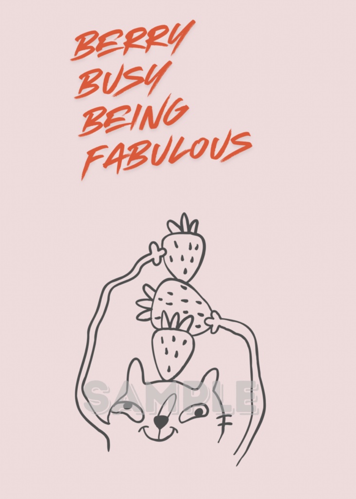 Cat & Food 猫とごはん|Quote ネコイラスト ミニマル 北欧風 キッチンウォールアート