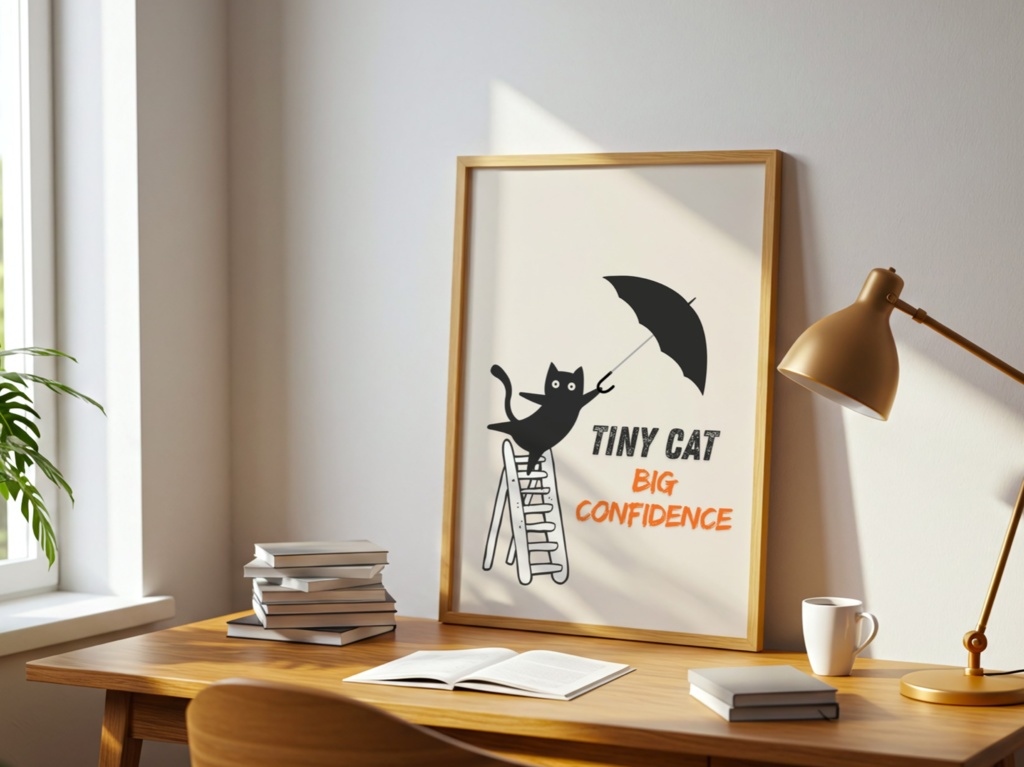 Tiny Cat, Big Confidence | 小さな猫、大きな自信