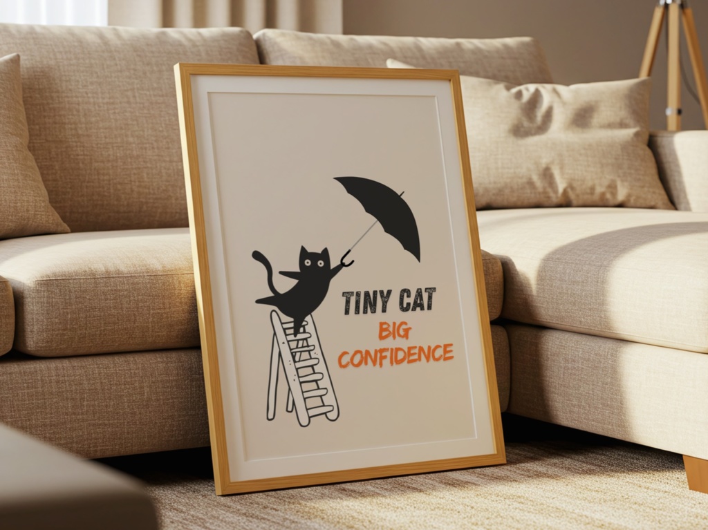 Tiny Cat, Big Confidence | 小さな猫、大きな自信