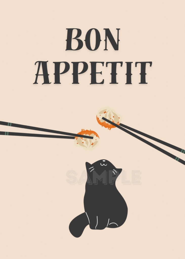 Kitchen Cat – Bon Appetit Cat|フード好き猫