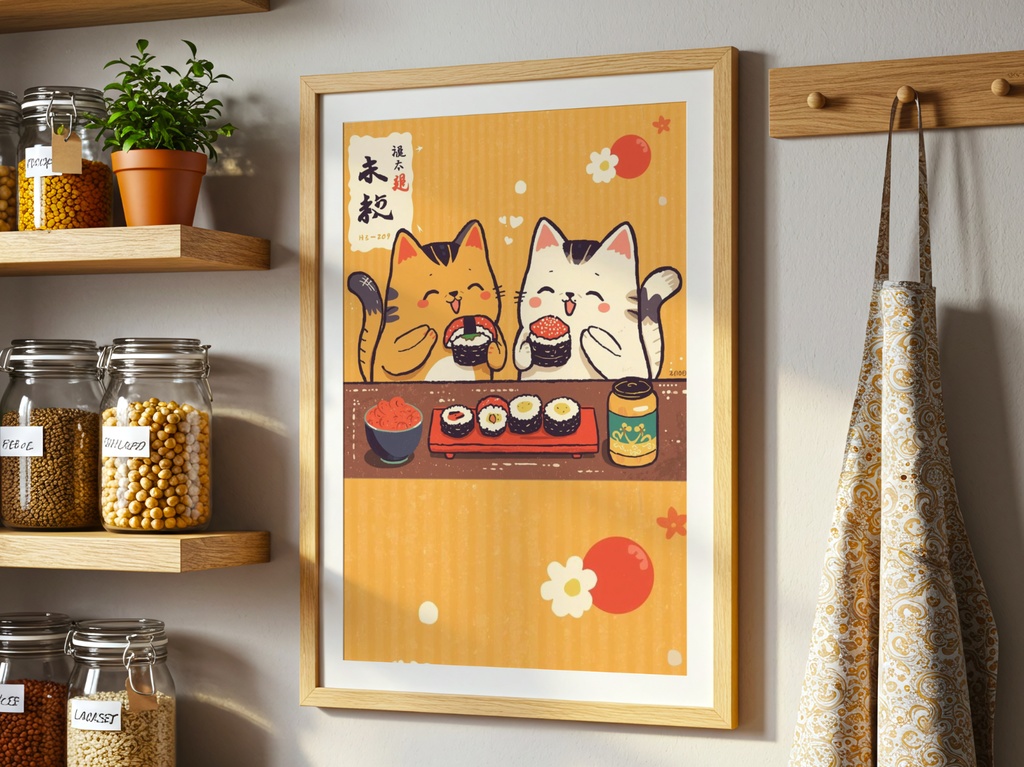 キッチン猫シリーズ02|お寿司タイム|Kitchen Cat Series 02