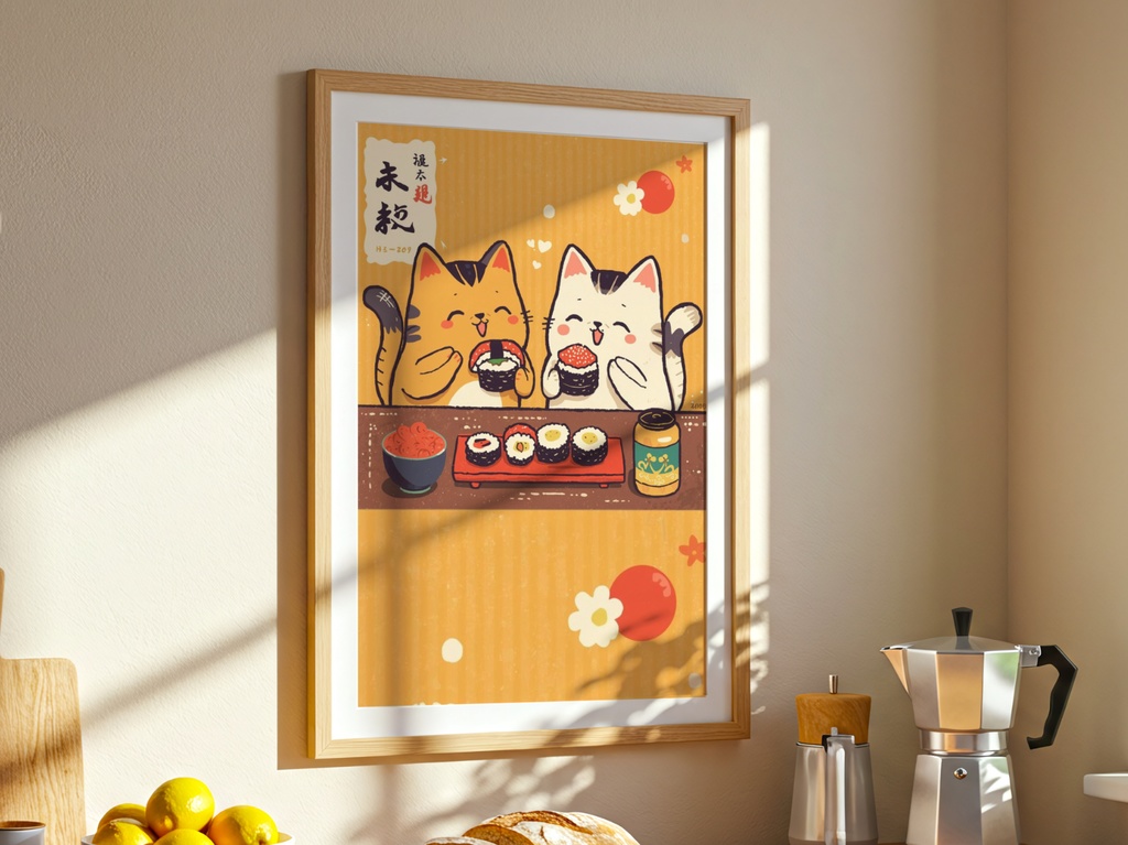 キッチン猫シリーズ02|お寿司タイム|Kitchen Cat Series 02