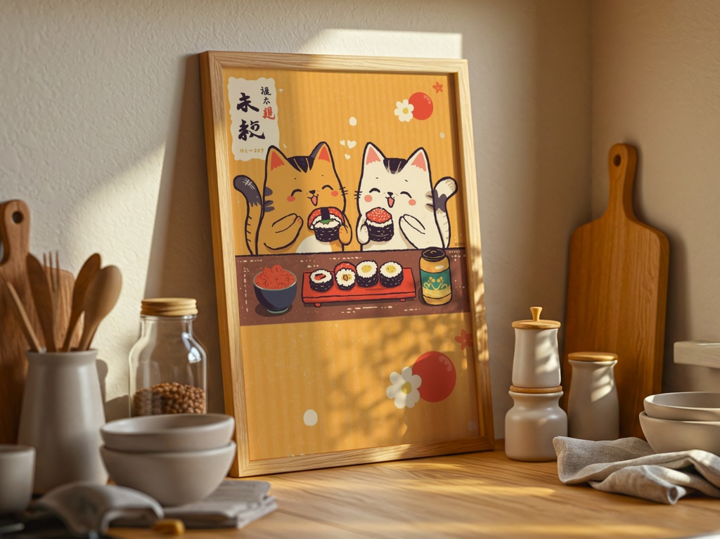 キッチン猫シリーズ02|お寿司タイム|Kitchen Cat Series 02