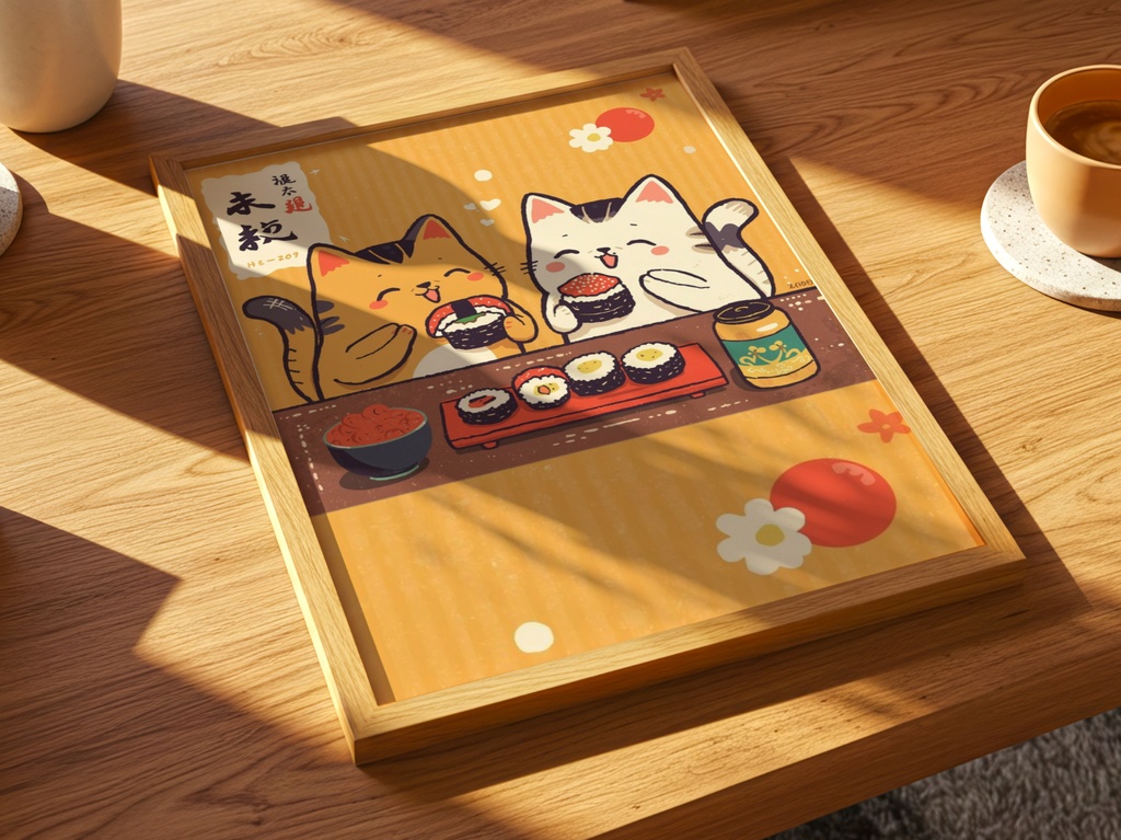 キッチン猫シリーズ02|お寿司タイム|Kitchen Cat Series 02