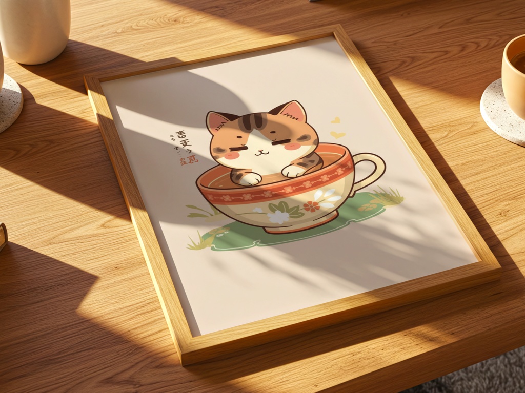 キッチン猫シリーズ05|ほっと一息|Kitchen Cat Series 05
