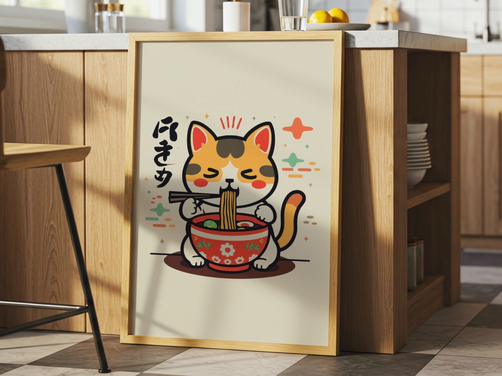 キッチン猫シリーズ06｜いただきます｜Kitchen Cat Series 06