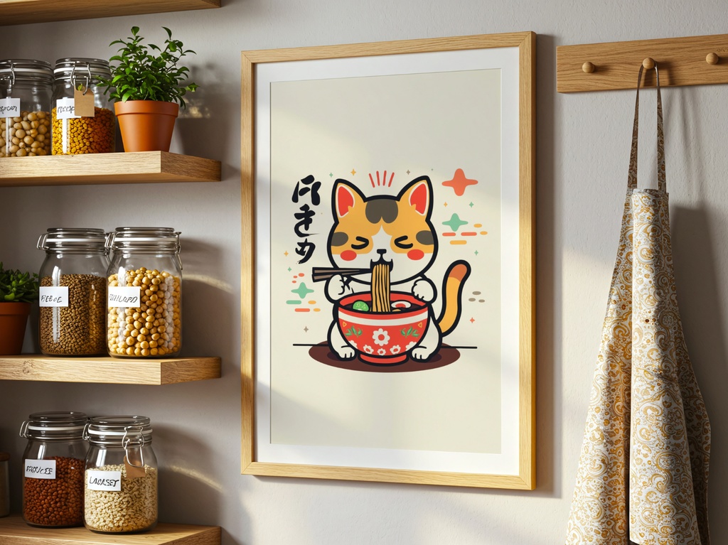 キッチン猫シリーズ06|いただきます|Kitchen Cat Series 06