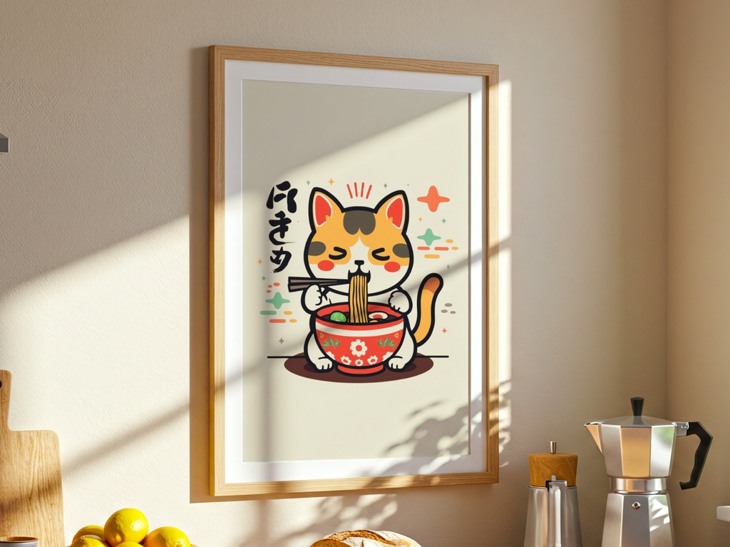 キッチン猫シリーズ06|いただきます|Kitchen Cat Series 06