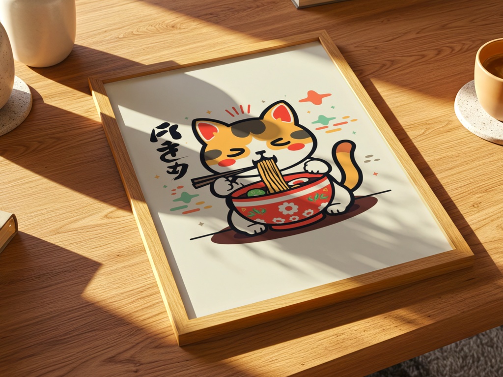キッチン猫シリーズ06|いただきます|Kitchen Cat Series 06