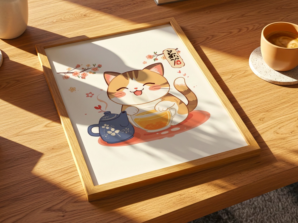 キッチン猫シリーズ07|お茶の時間|Kitchen Cat Series 07