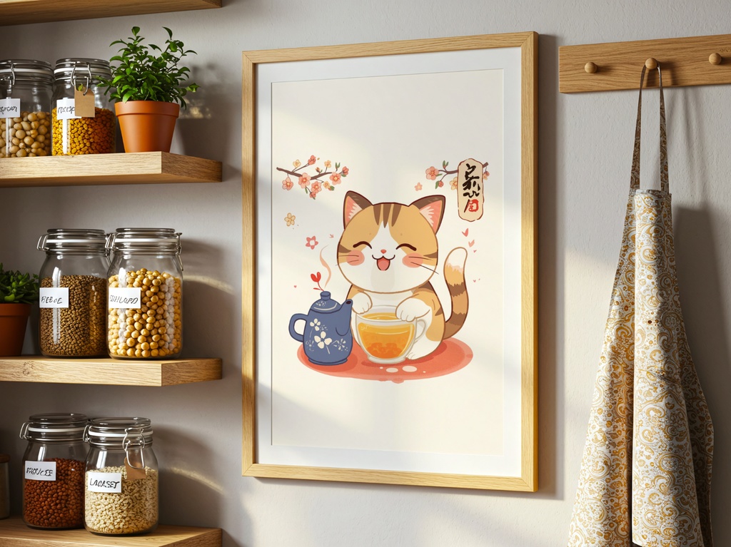 キッチン猫シリーズ07|お茶の時間|Kitchen Cat Series 07
