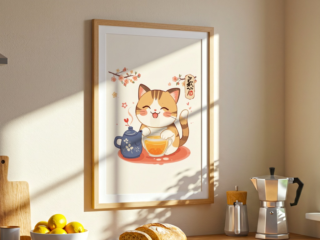 キッチン猫シリーズ07|お茶の時間|Kitchen Cat Series 07