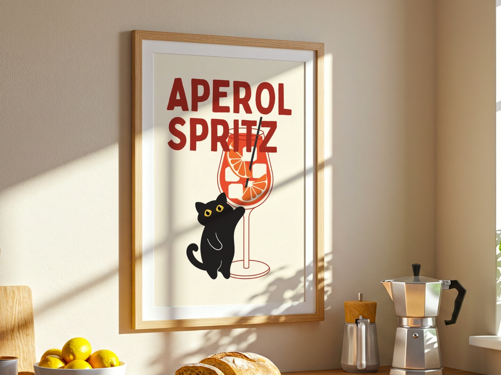 キッチン猫シリーズ08|Aperol Time|Kitchen Cat Series 08