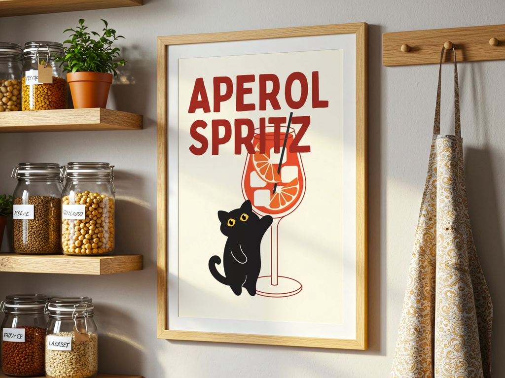 キッチン猫シリーズ08|Aperol Time|Kitchen Cat Series 08