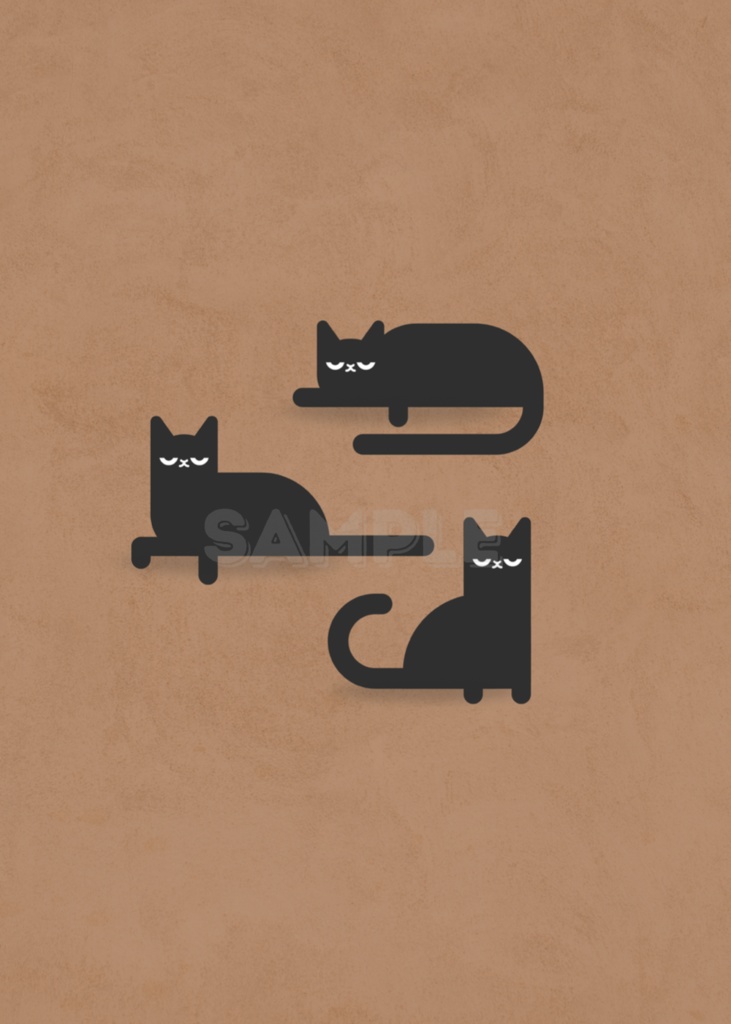 ミニマル猫シリーズ01|静かな午後|Minimal Cat Series 01