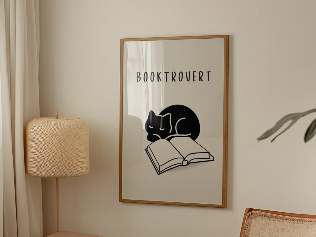 Introverted Cat Quote Series 13 – Booktrovert|本が好きな猫
