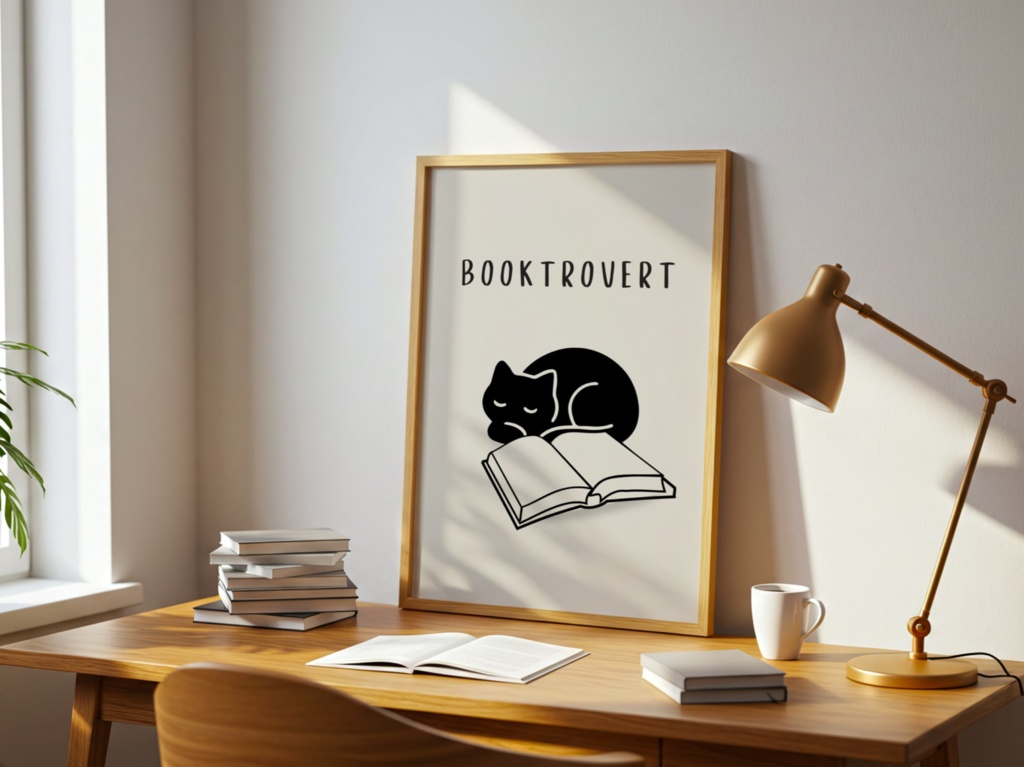 Introverted Cat Quote Series 13 – Booktrovert|本が好きな猫