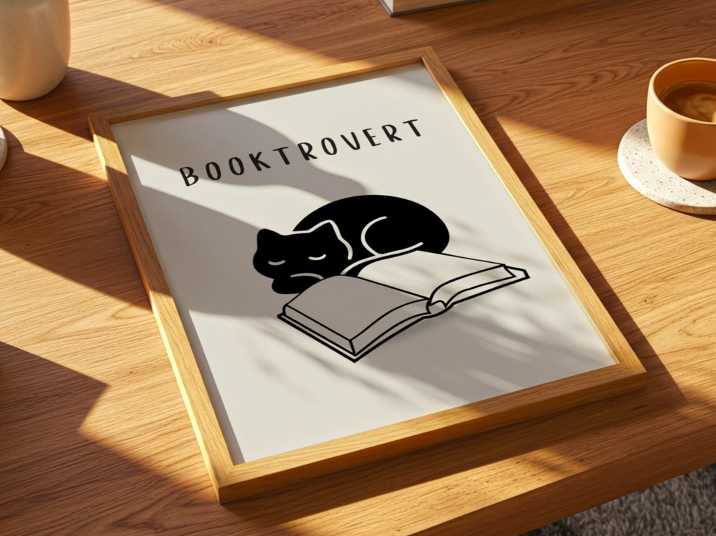 Introverted Cat Quote Series 13 – Booktrovert|本が好きな猫