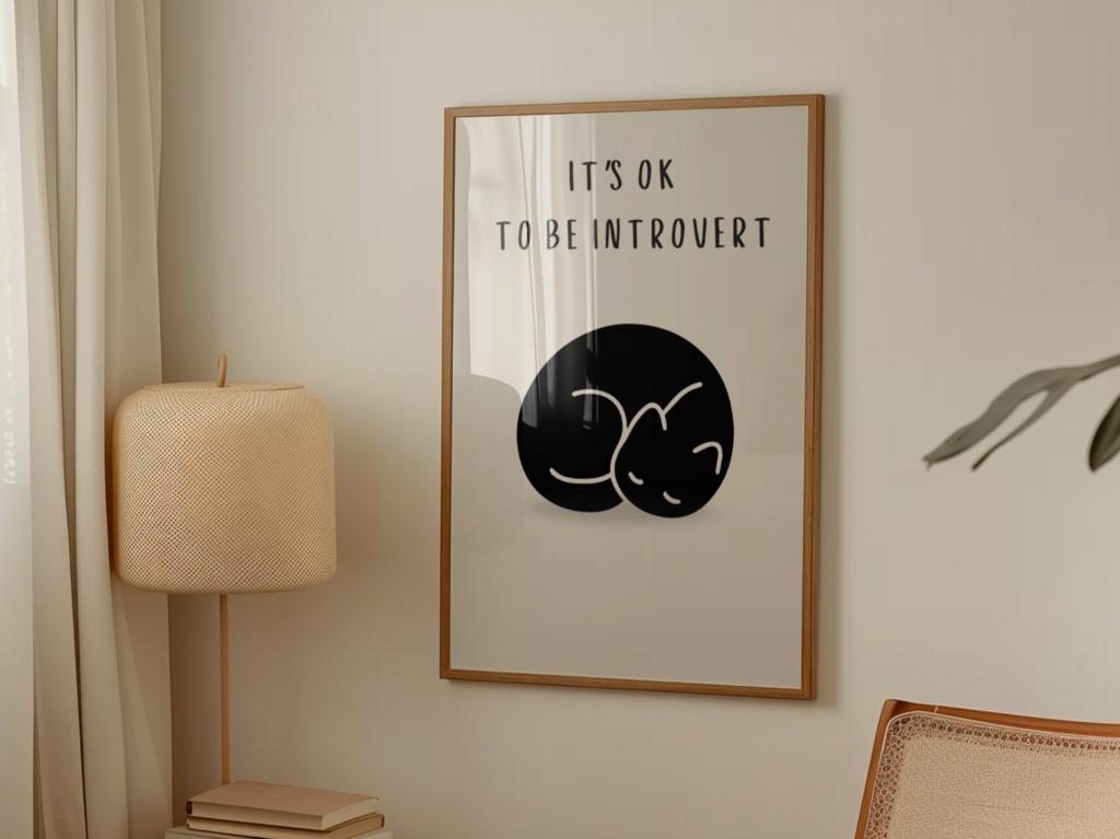Introverted Cat Quote Series 15 – It’s OK to Be Introvert|内向的でいい猫