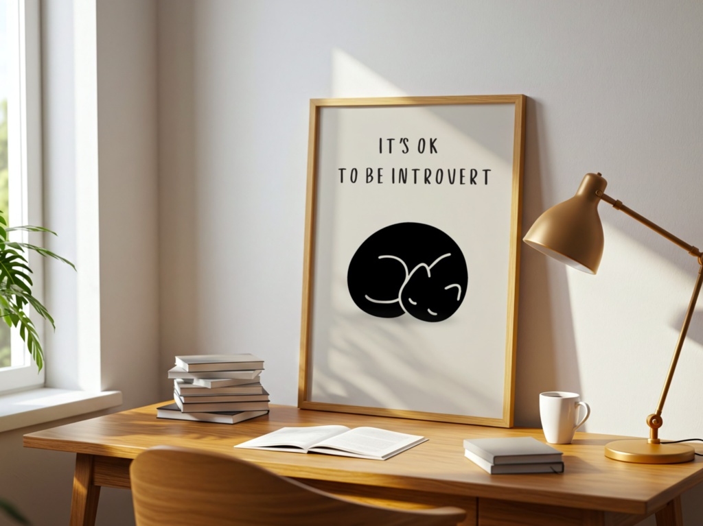 Introverted Cat Quote Series 15 – It’s OK to Be Introvert|内向的でいい猫