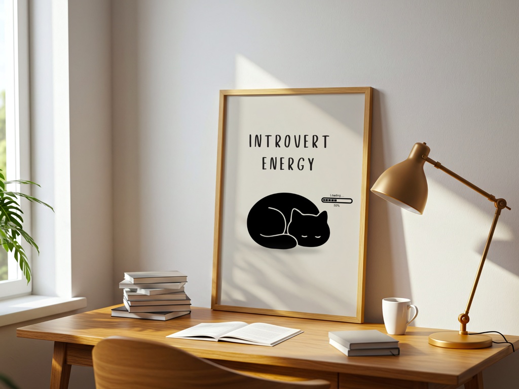 Introverted Cat Quote Series 19 – Introvert Energy|内向エネルギーの猫