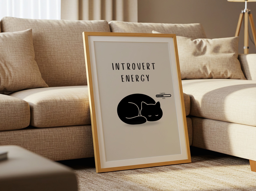 Introverted Cat Quote Series 19 – Introvert Energy|内向エネルギーの猫