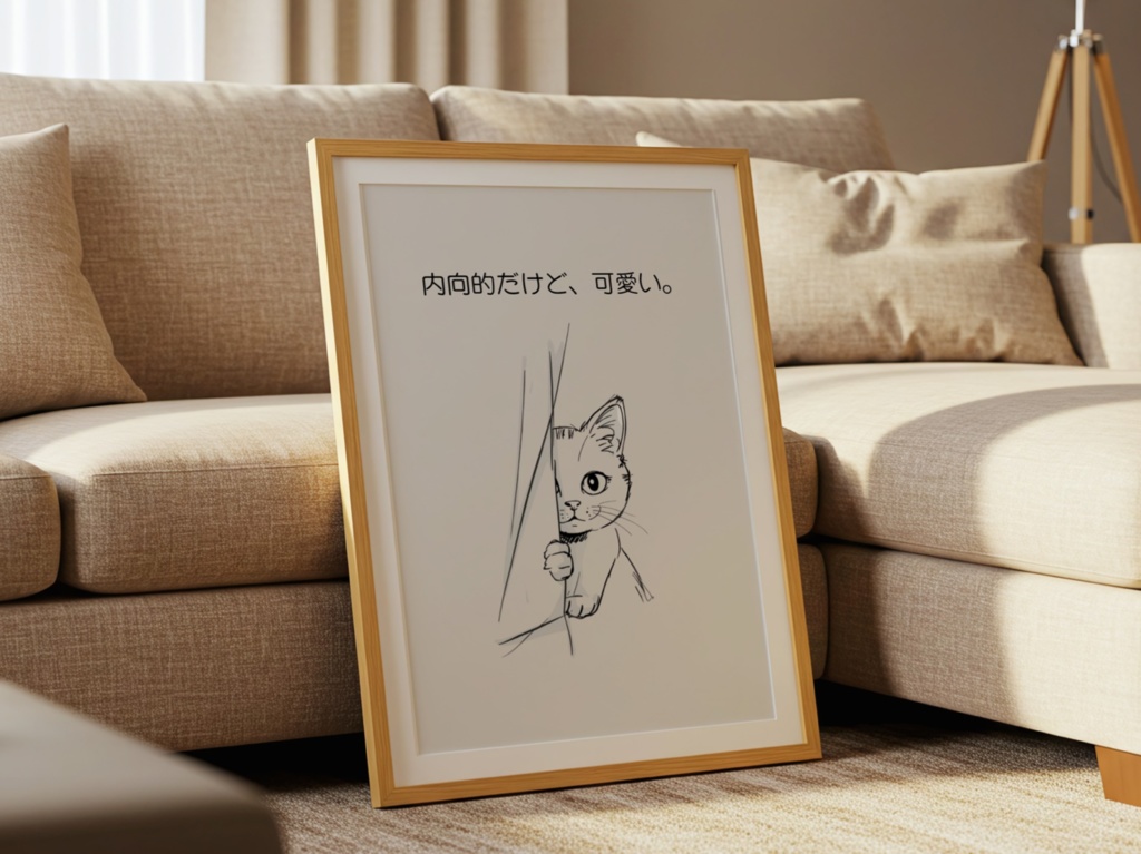 Introverted Cat Quote Series 02 – Adorably Introverted|内向的だけど、可愛い。