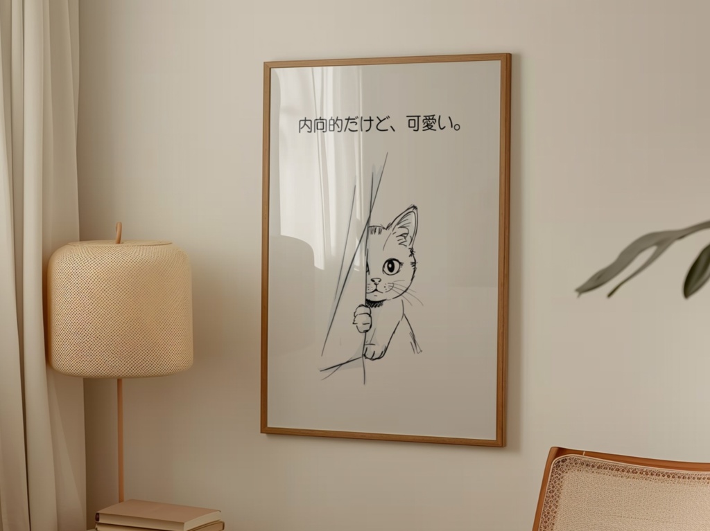 Introverted Cat Quote Series 02 – Adorably Introverted｜内向的だけど、可愛い。
