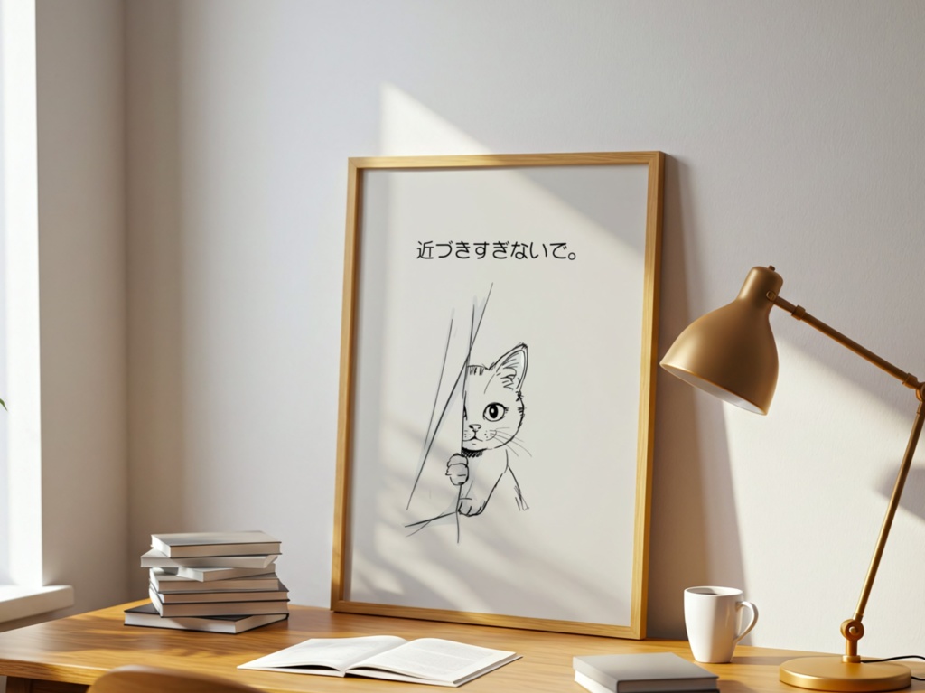 Introverted Cat Quote Series 05 – Keep Your Distance|近づきすぎないで。