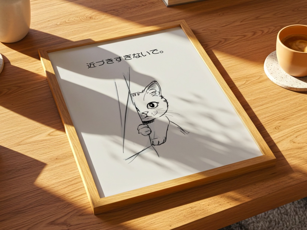 Introverted Cat Quote Series 05 – Keep Your Distance|近づきすぎないで。