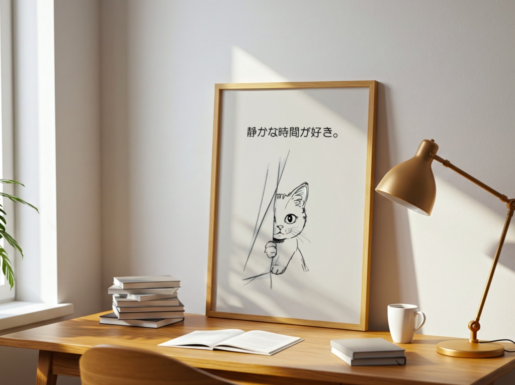 Introverted Cat Quote Series 06 – Lover of Quiet Time|静かな時間が好き。