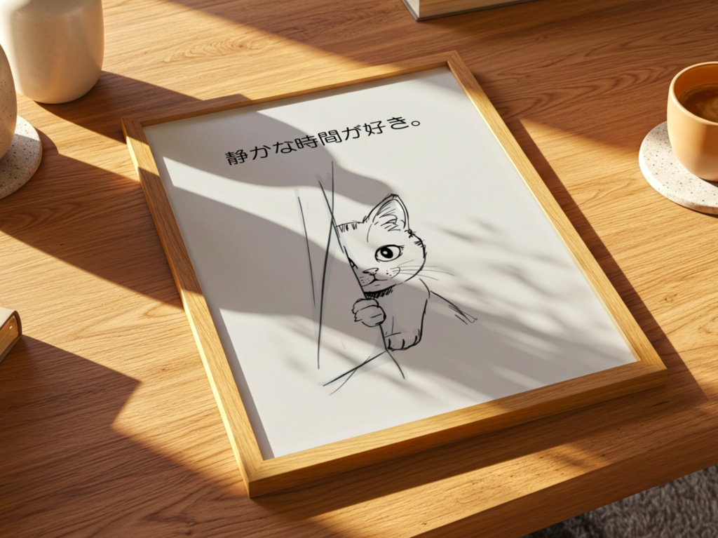 Introverted Cat Quote Series 06 – Lover of Quiet Time|静かな時間が好き。