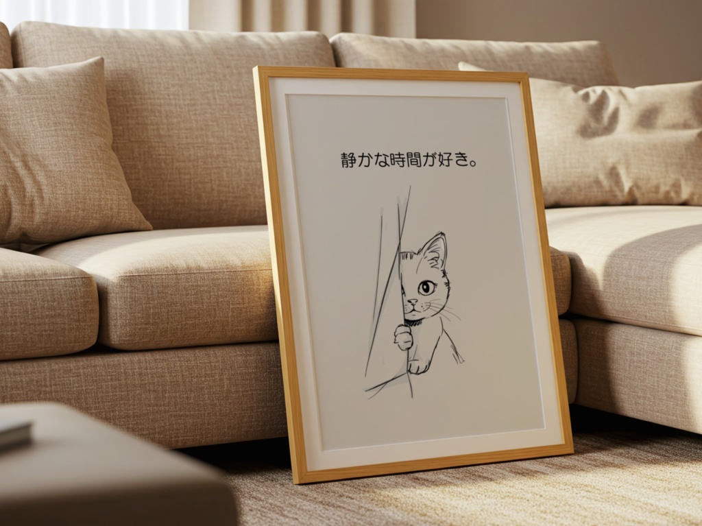 Introverted Cat Quote Series 06 – Lover of Quiet Time|静かな時間が好き。