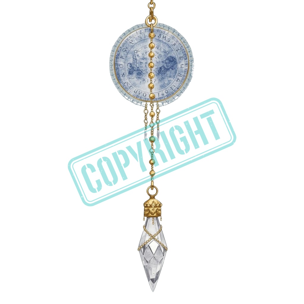 水彩風タロット占いグッズクリップアート 11種類セット【PNG/アンティーク可愛いパステルカラー】