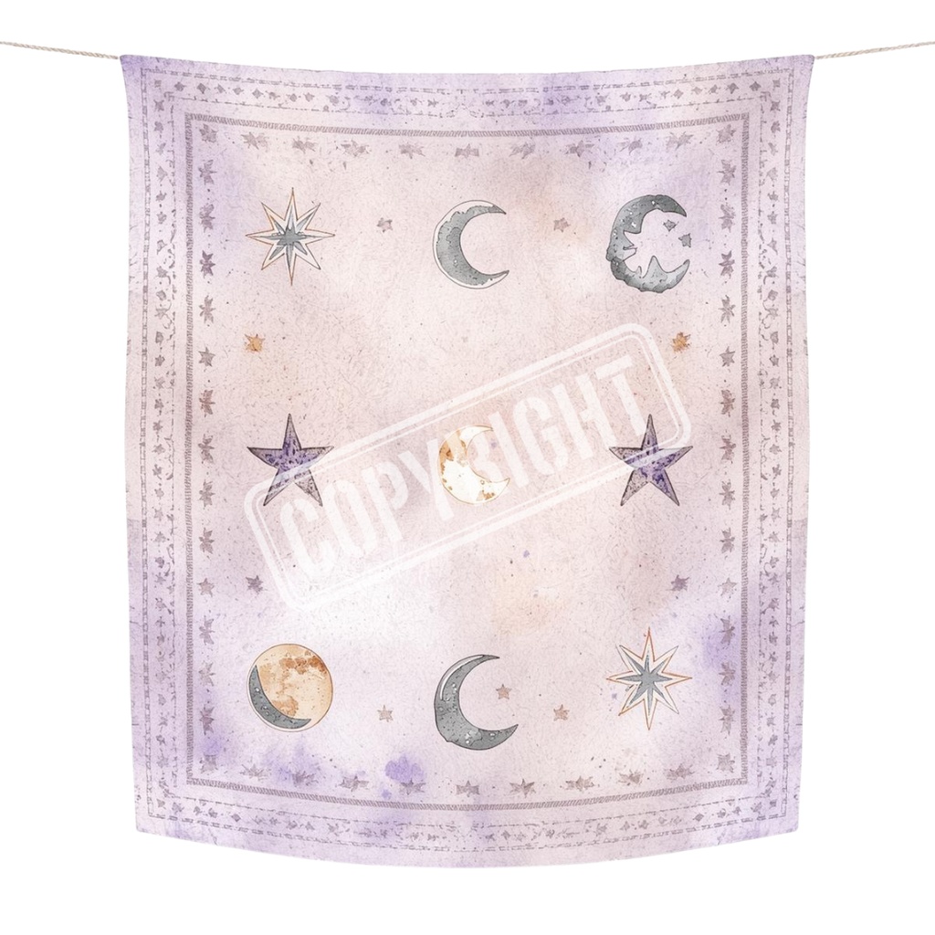 水彩風タロット占いグッズクリップアート 11種類セット【PNG/アンティーク可愛いパステルカラー】