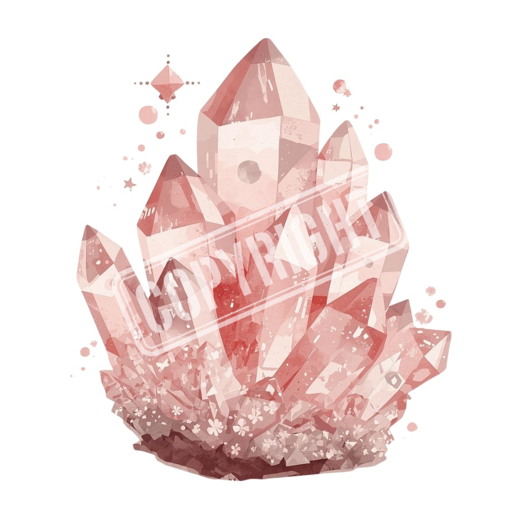 水彩風タロット占いグッズクリップアート 11種類セット【PNG/アンティーク可愛いパステルカラー】