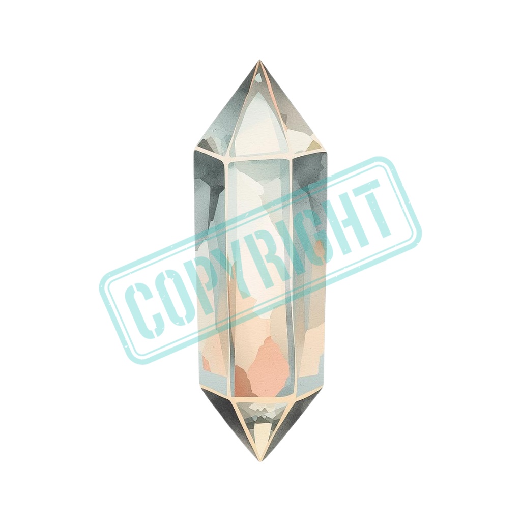 水彩風アンティーク可愛い浄化アイテムクリップアート 13種類セット【PNG/パステルカラー】