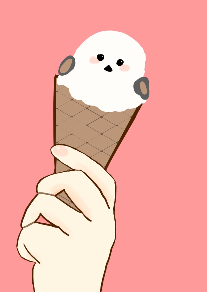 手持ちシマエナガアイス