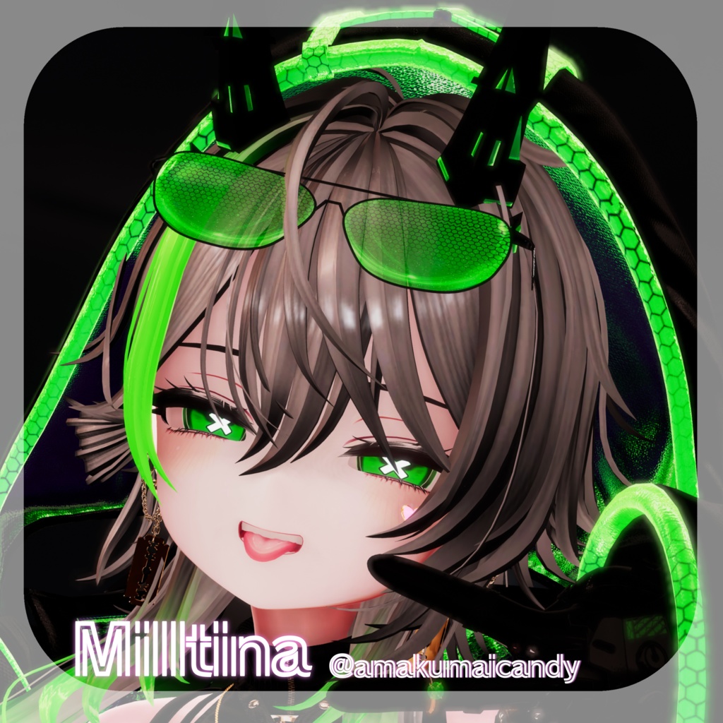 【4アバター対応】xxSecretlaceEye【11color】