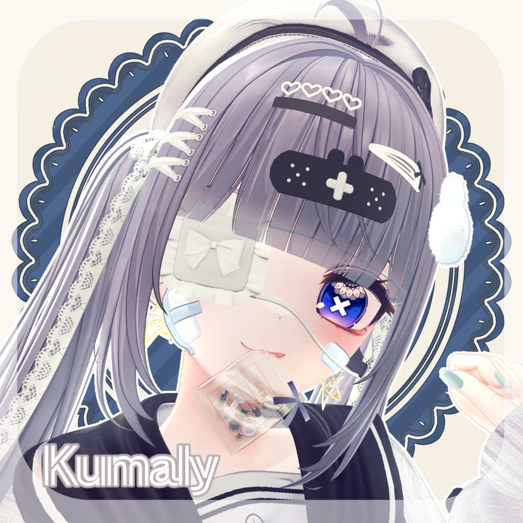 【4アバター対応】xxSecretlaceEye【11color】