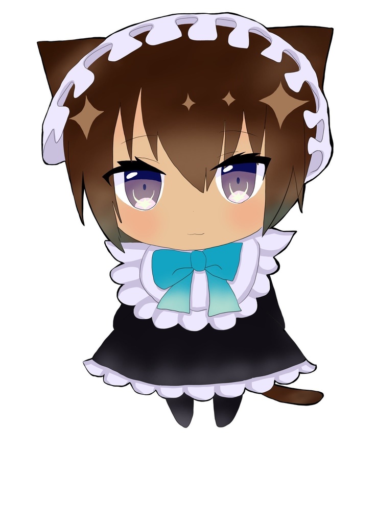 猫耳メイドキラアクリルキーホルダー