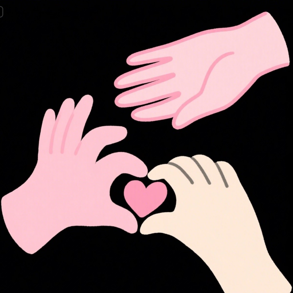 SNSアイコン素材（ハート、手）