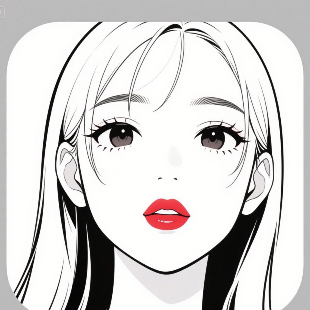 アイコン用、髪の長い女性素材
