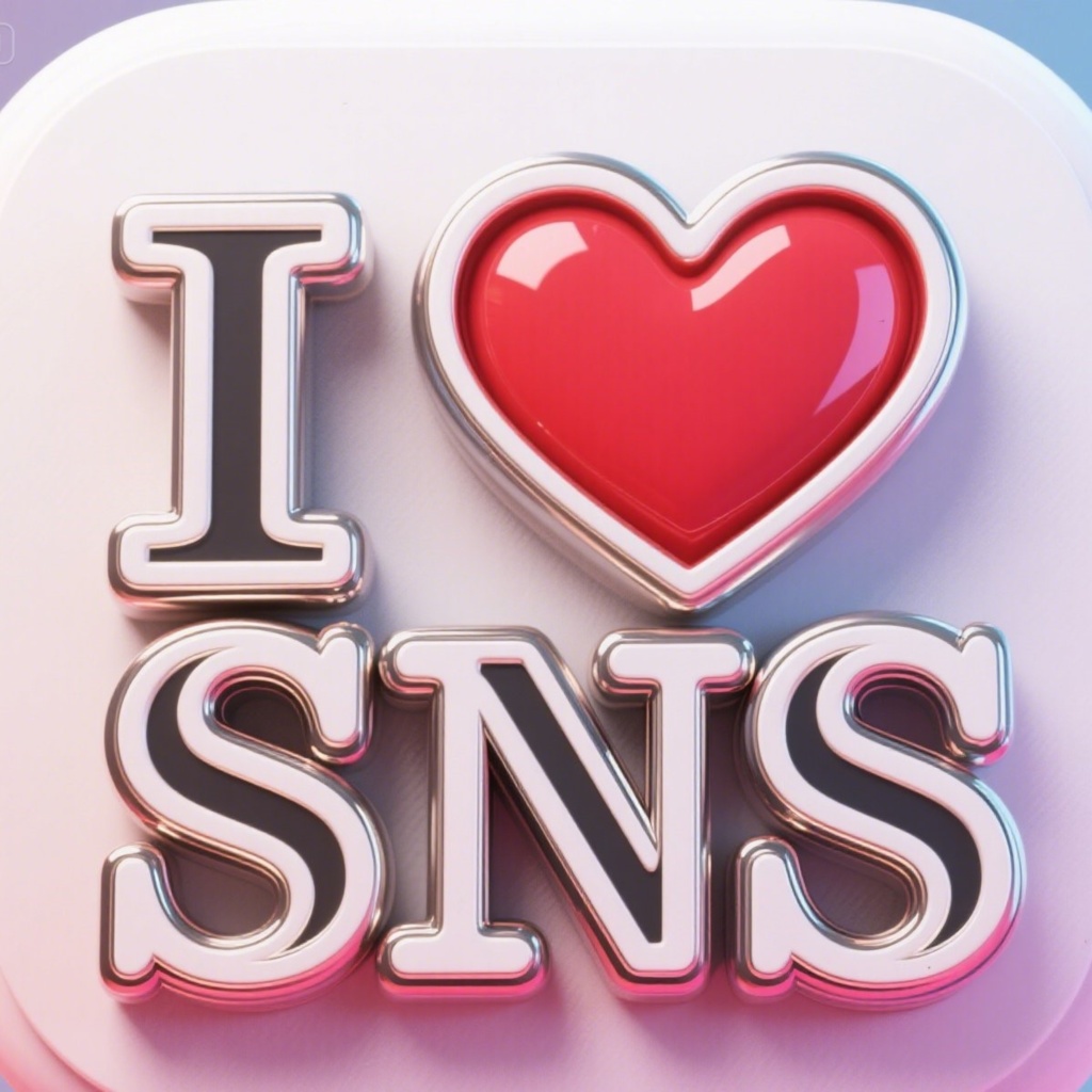 ハート型SNSアイコン用素材