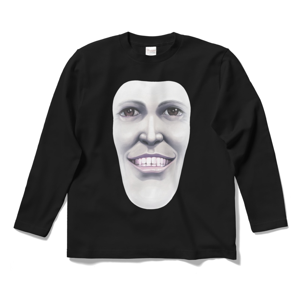 ロングスリーブTシャツ 笑顔のままの君でいて ブラック
