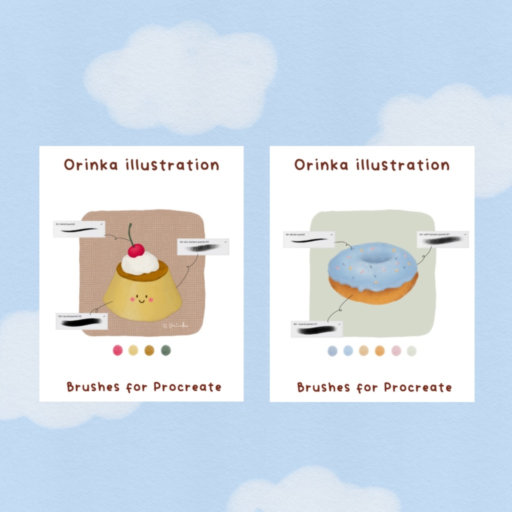 🌟【Pastel Cafe】絵が描きたくなるブラシセット