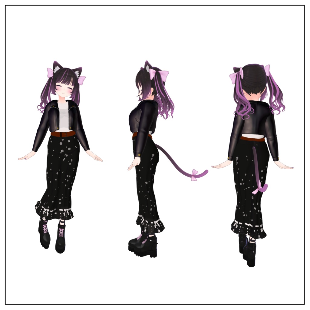 【VRChat】あのん専用 レザーコーディ