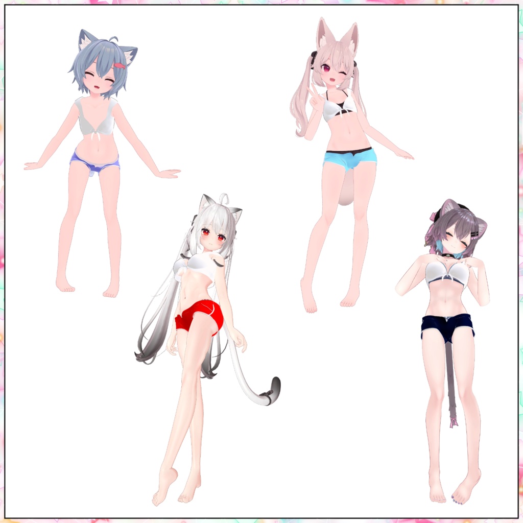 【VRChat】8アバター対応 Dolphin Shorts
